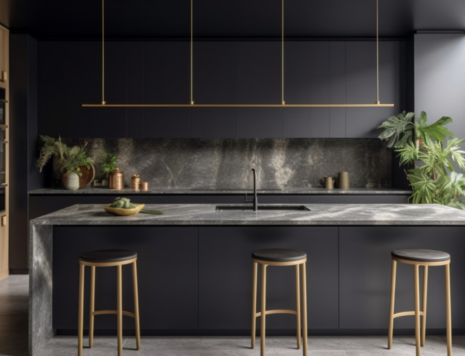 black fitted kitchens