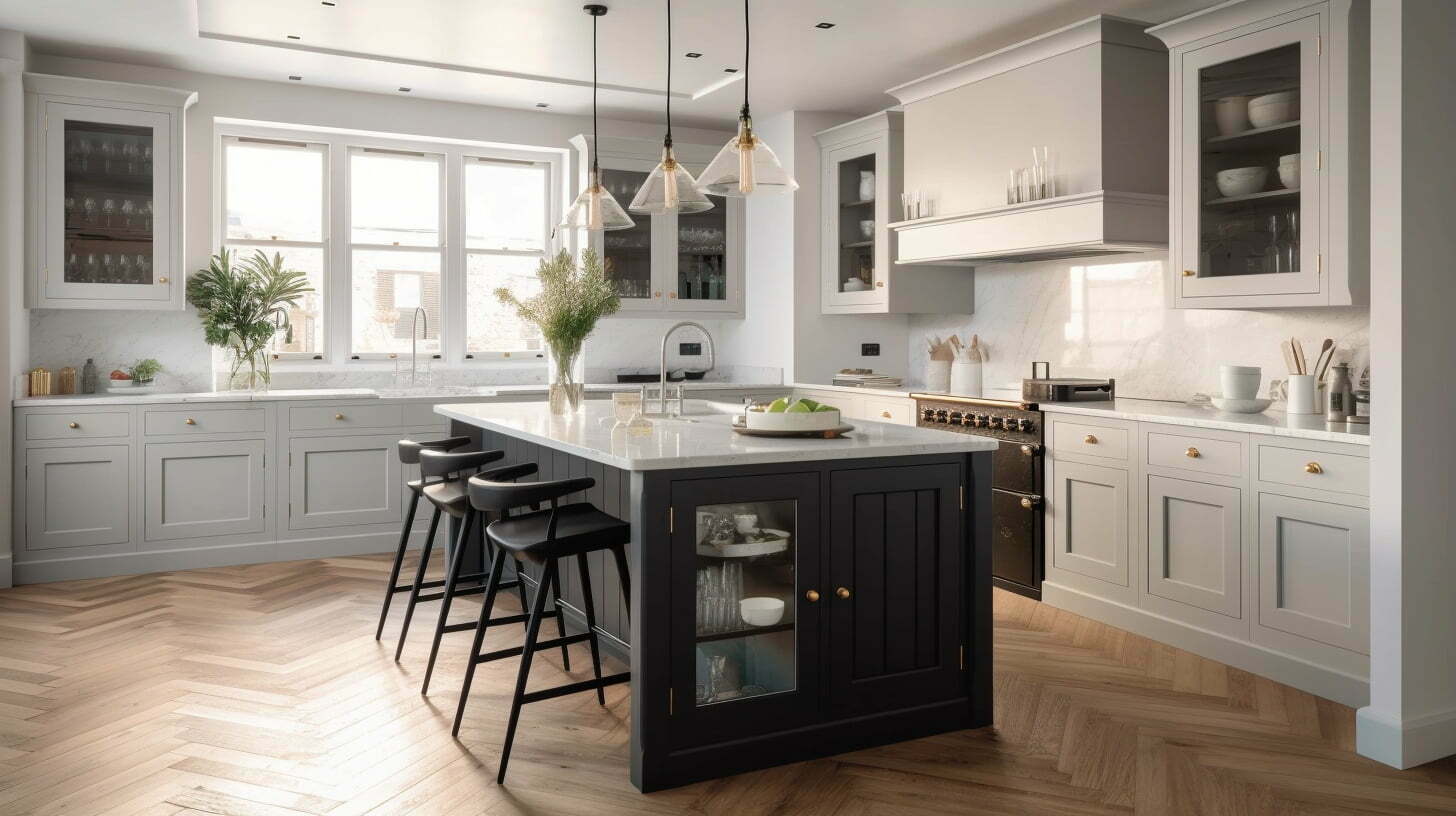 grey tailor made kitchens London
