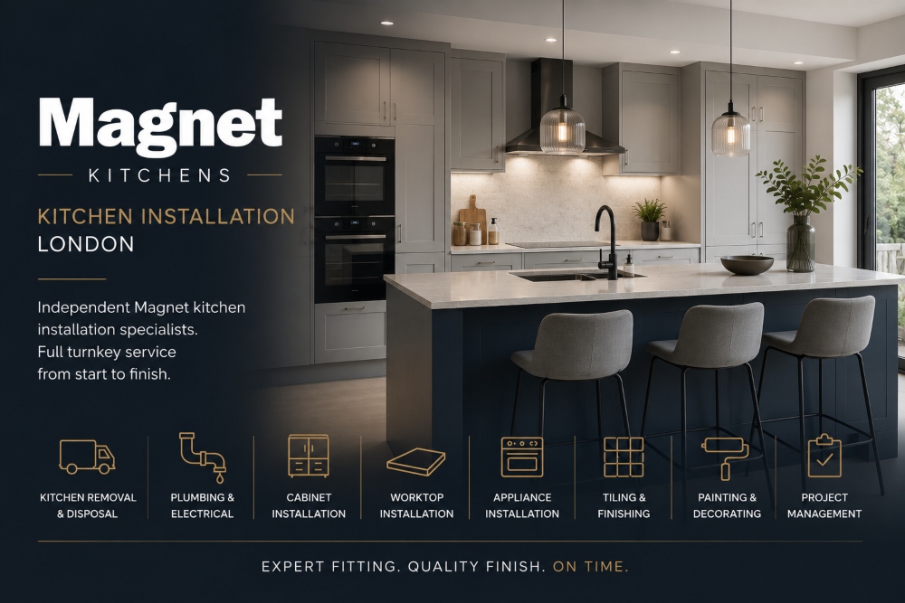 Magnet Kitchens fitters in London, independent installations