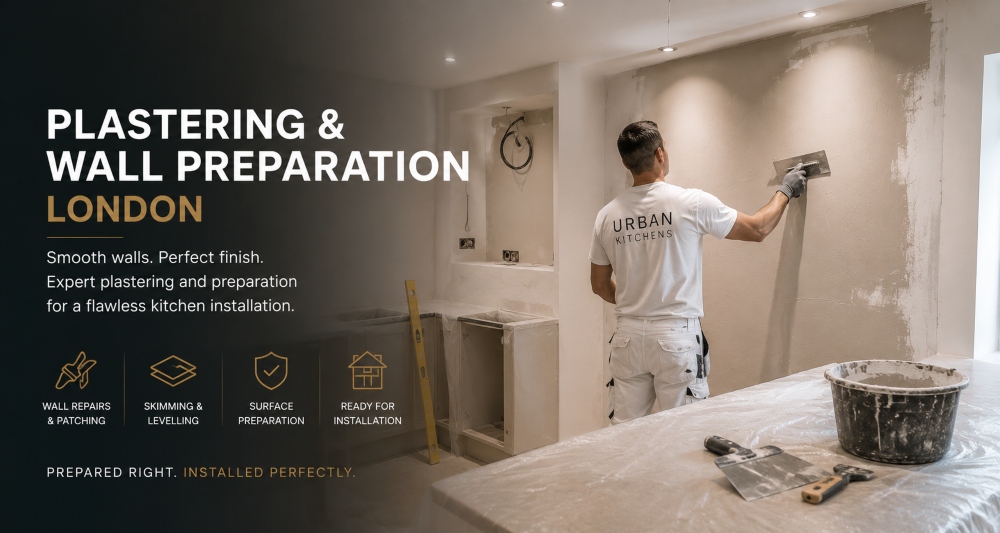 plastering and wall preparation for kitchen installations in london